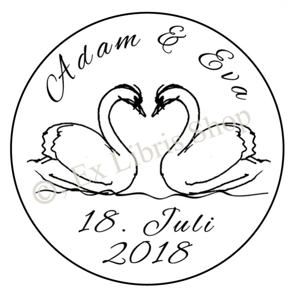 Wedding stamp •Swan•