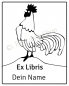Preview: Bookplate stickers •Rooster•