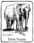 Preview: Bookplate stickers •Elephant•