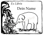 Preview: Bookplate stickers •Little elephant•