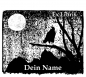 Preview: Exlibris stamp •Crow and moon•