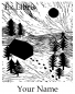 Preview: Bookplate stickers •Snow landscape•
