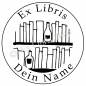 Preview: Round exlibris stamp •Reading spirits•