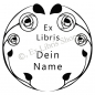 Preview: Round exlibris stamp •Rose•