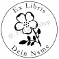 Preview: Round exlibris stamp •Dog rose•