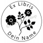 Preview: Round exlibris stamp •Rose hedge•