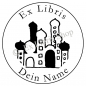 Preview: Round exlibris stamp •Orient•