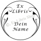 Preview: Round exlibris stamp •Lily•