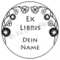 Preview: Round exlibris stamp •Nasturtium_2•