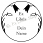 Preview: Round exlibris stamp •Bell flower•