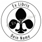 Preview: Round exlibris stamp •Fleur de Lis•