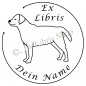 Preview: Round exlibris stamp •Labrador•