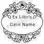 Preview: Round exlibris stamp •Roses•