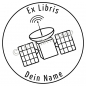 Preview: Round exlibris stamp •Satellite•
