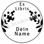 Preview: Round exlibris stamp •Rowan tree•