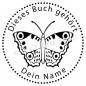 Preview: Exlibris round stamp •Flowering meadow•