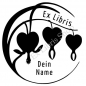 Preview: Exlibris round stamp •Flowering meadow•