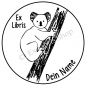 Preview: Exlibris round stamp •Koala bear•