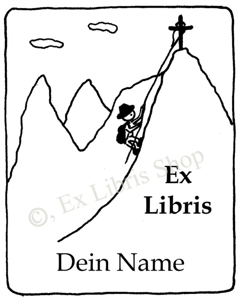 Bookplate stickers •Mountain climber•