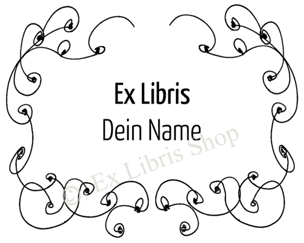 Bookplate stickers •Ornamental frame•