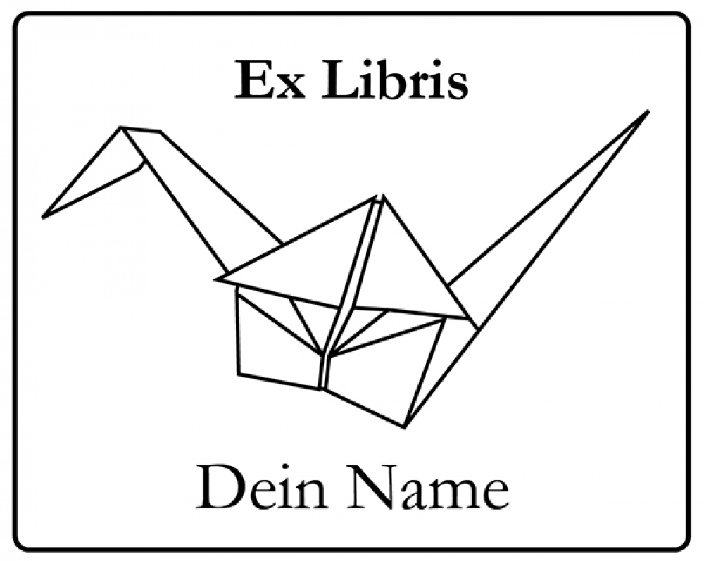 Bookplate stickers •Crane•