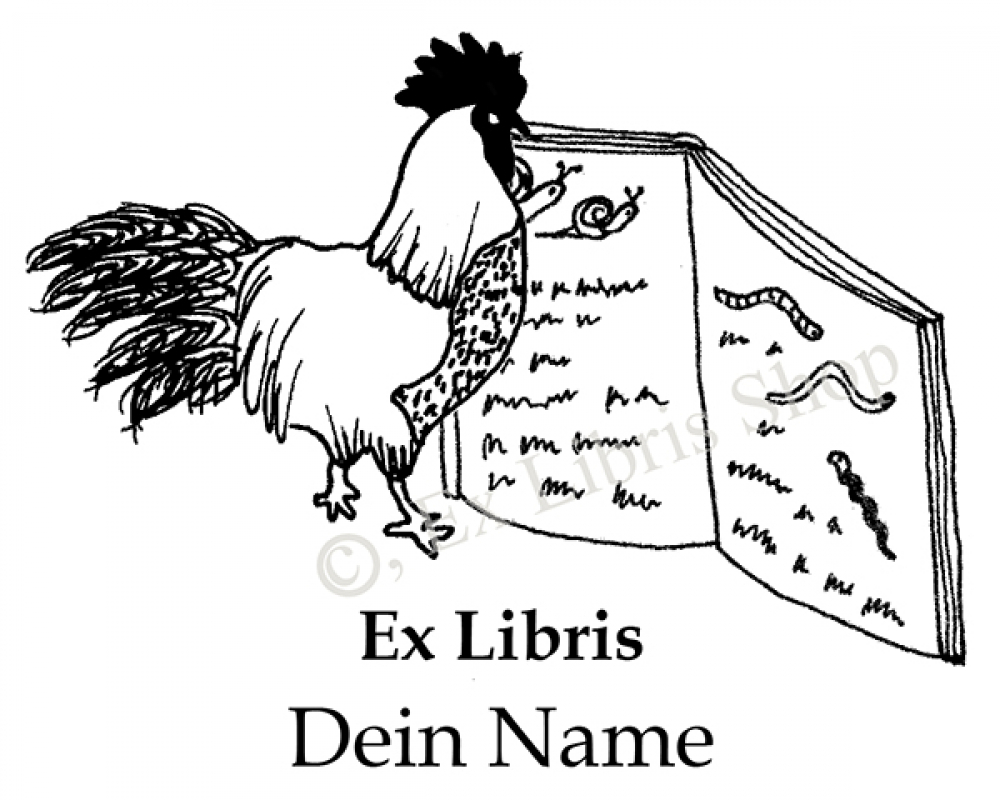 Bookplate stickers •Rooster•