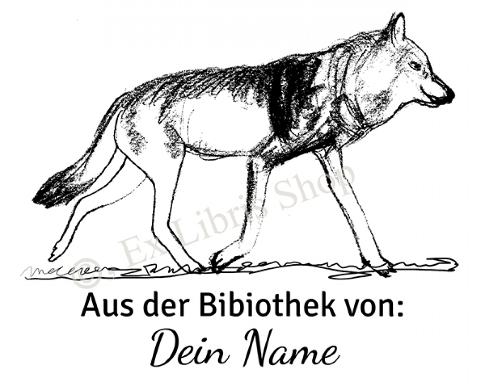 Bookplate stickers •Wolf•