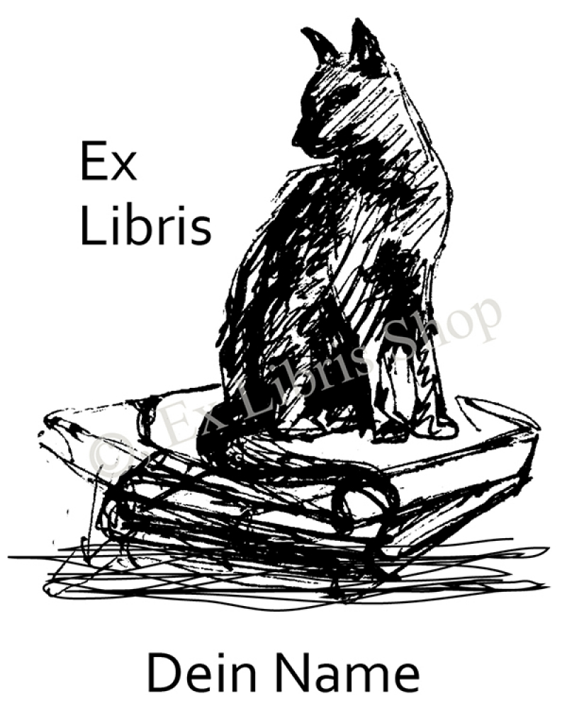 Bookplate stickers •Cat•
