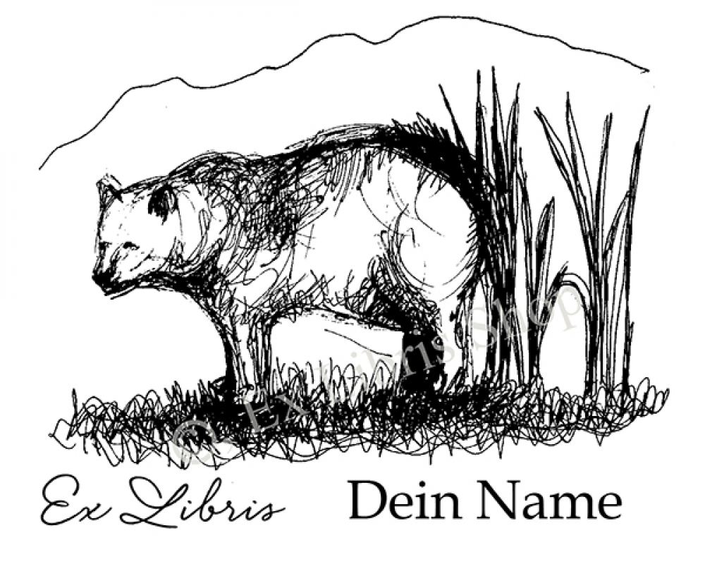 Bookplate stickers •Bear•