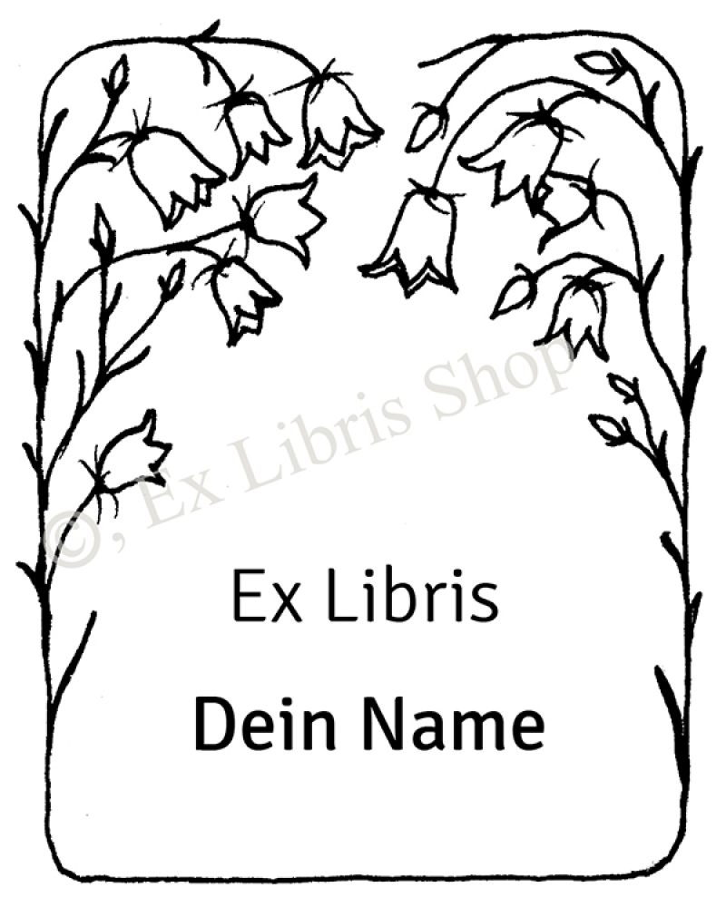 Bookplate stickers •Bell flower•