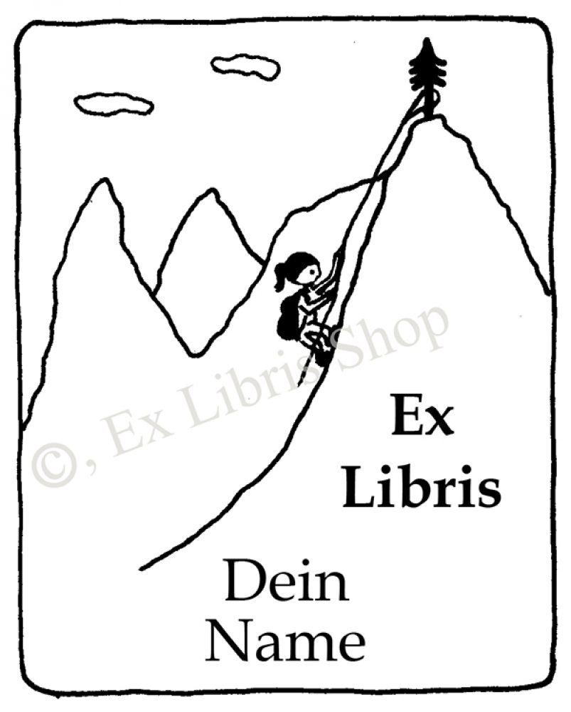 Exlibris •Bergsteigerin•