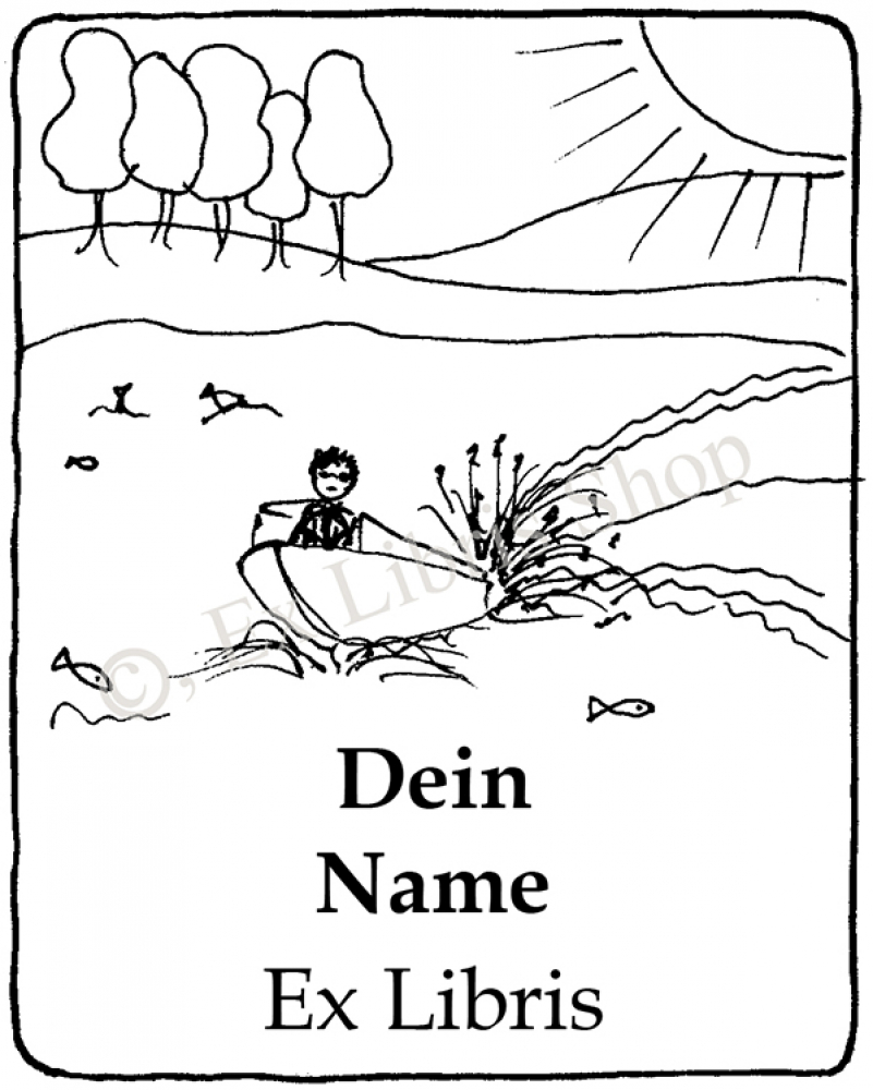 Exlibris •Motorboot•