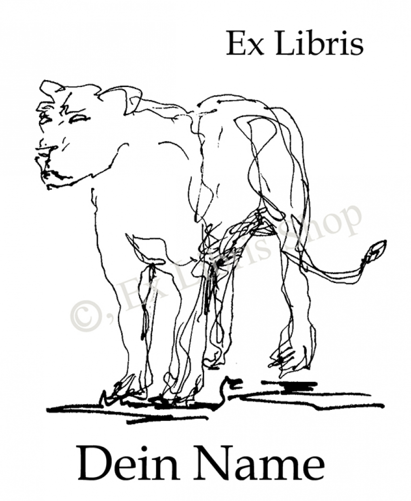 Bookplate stickers •Lioness•