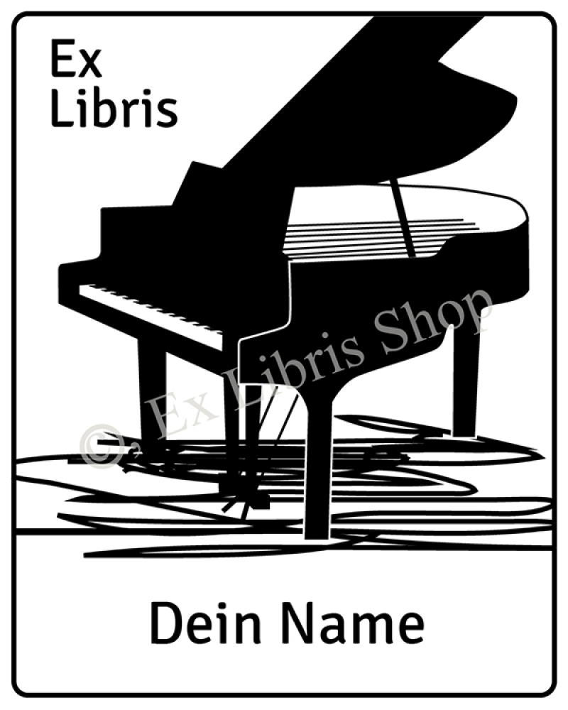 Bookplate stickers •Piano•