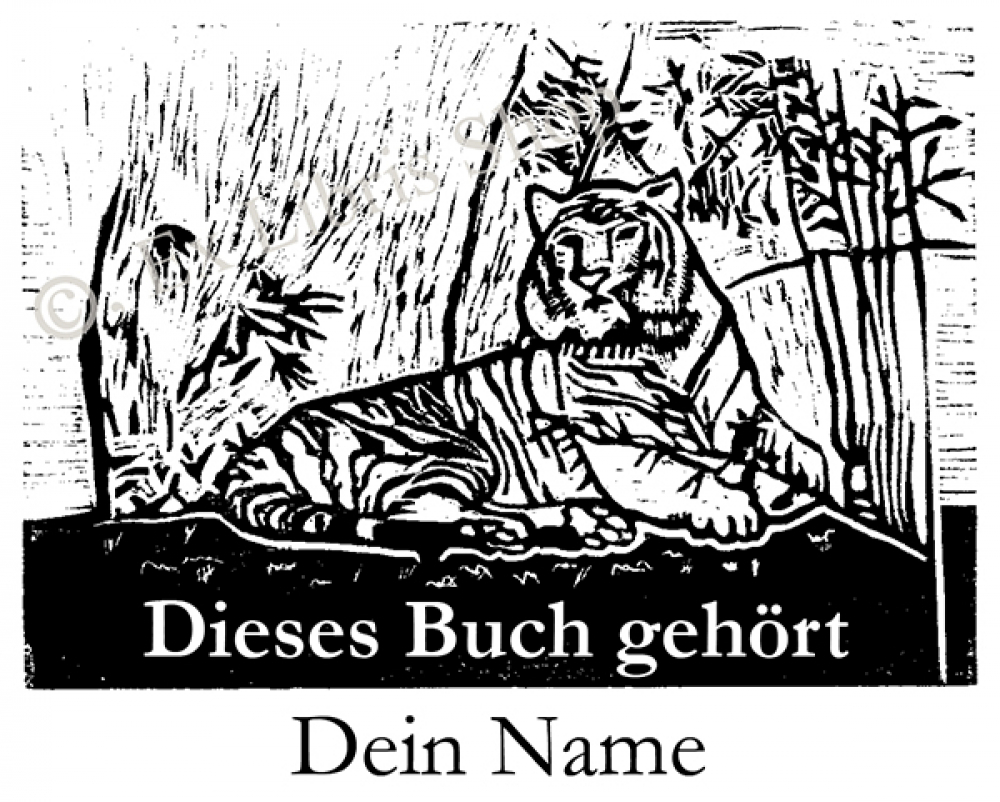 Bookplate stickers •Tiger•