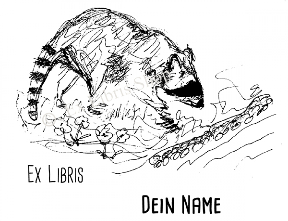 Bookplate stickers •Racoon•