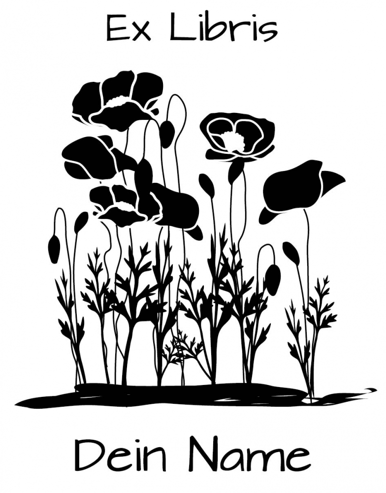 Bookplate stickers •Coquelicot•