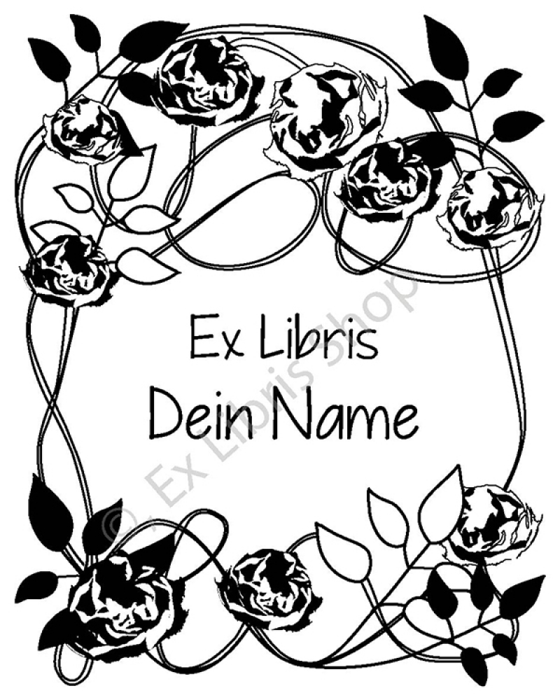 Bookplate stickers •Roses•