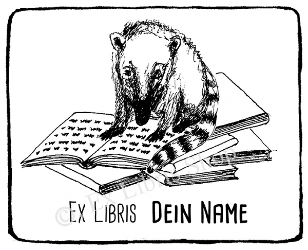 Bookplate coati