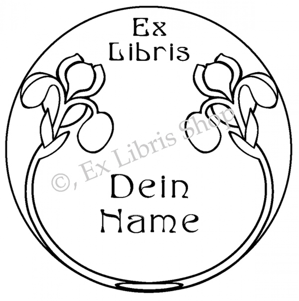 Exlibris Prägezange •Iris•
