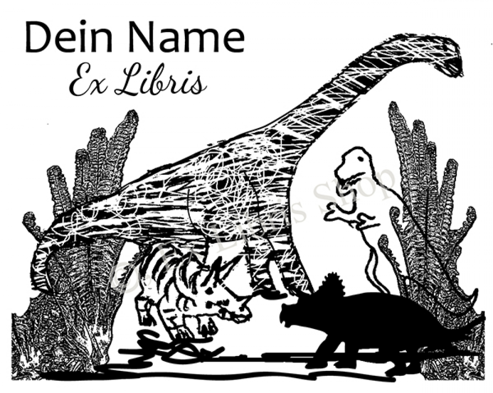 exlibris dinosaurier